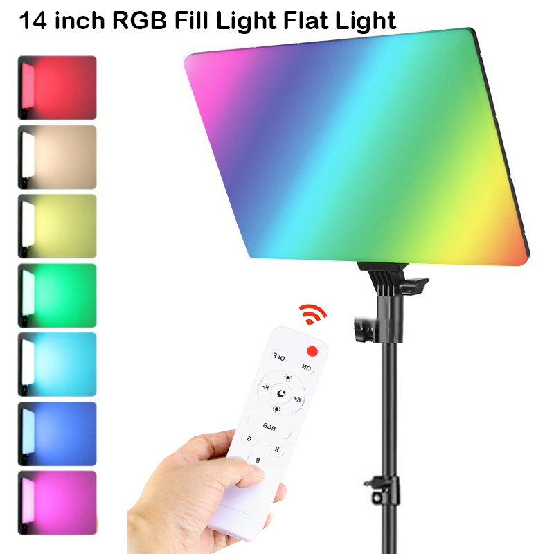Video Light Panel Led - RGB 14 インチ LED ビデオライトリモコン写真撮影 Selfie