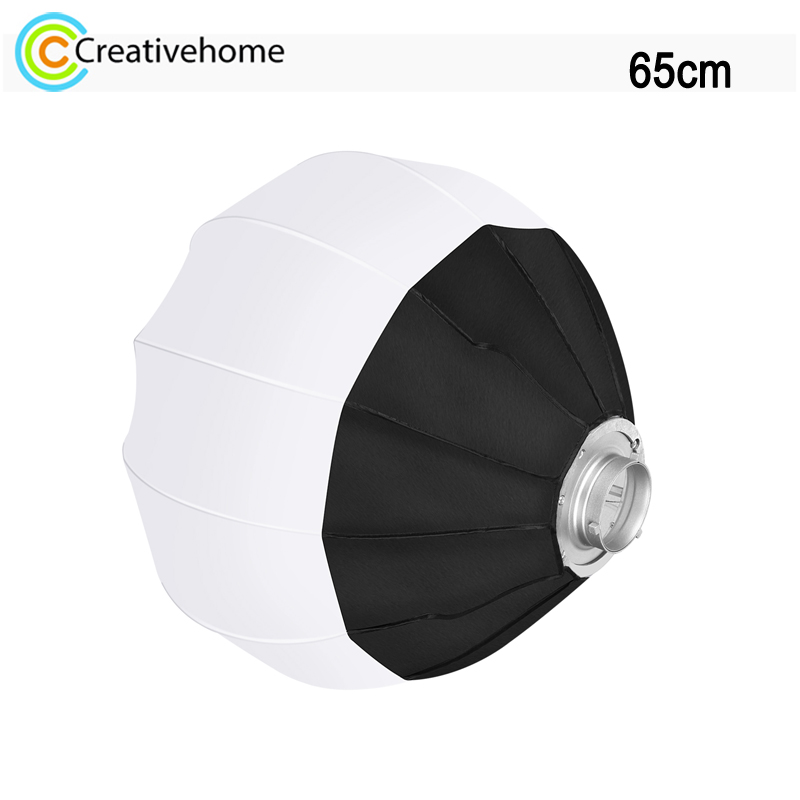 Photography Lighting Softbox - Puluz-折りたたみ式球形フラッシュライト,ソフトボックス,ソフトボックス,Bowensマウント付きディフューザーカバー,65cm
