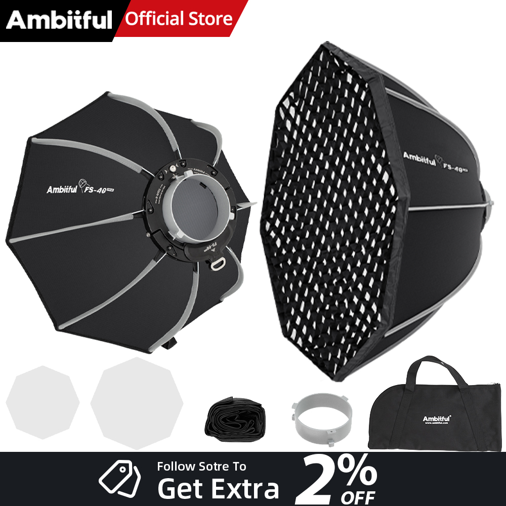 Photography Studio Lighting Set Up - AMBITFUL FS40PROII クイックセットアップ ボーエンズマウント ソフトボックス 撮影用ライトボックス
