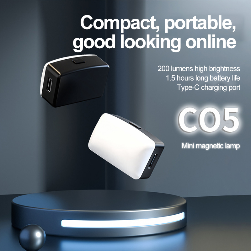 Photography Lighting Accessories - ミニ磁気セルフィーフィラーライト,ポータブル,ポケットLED,調整可能な照明,ビデオ,tiktok,カメラ,モバイル,iPad用
