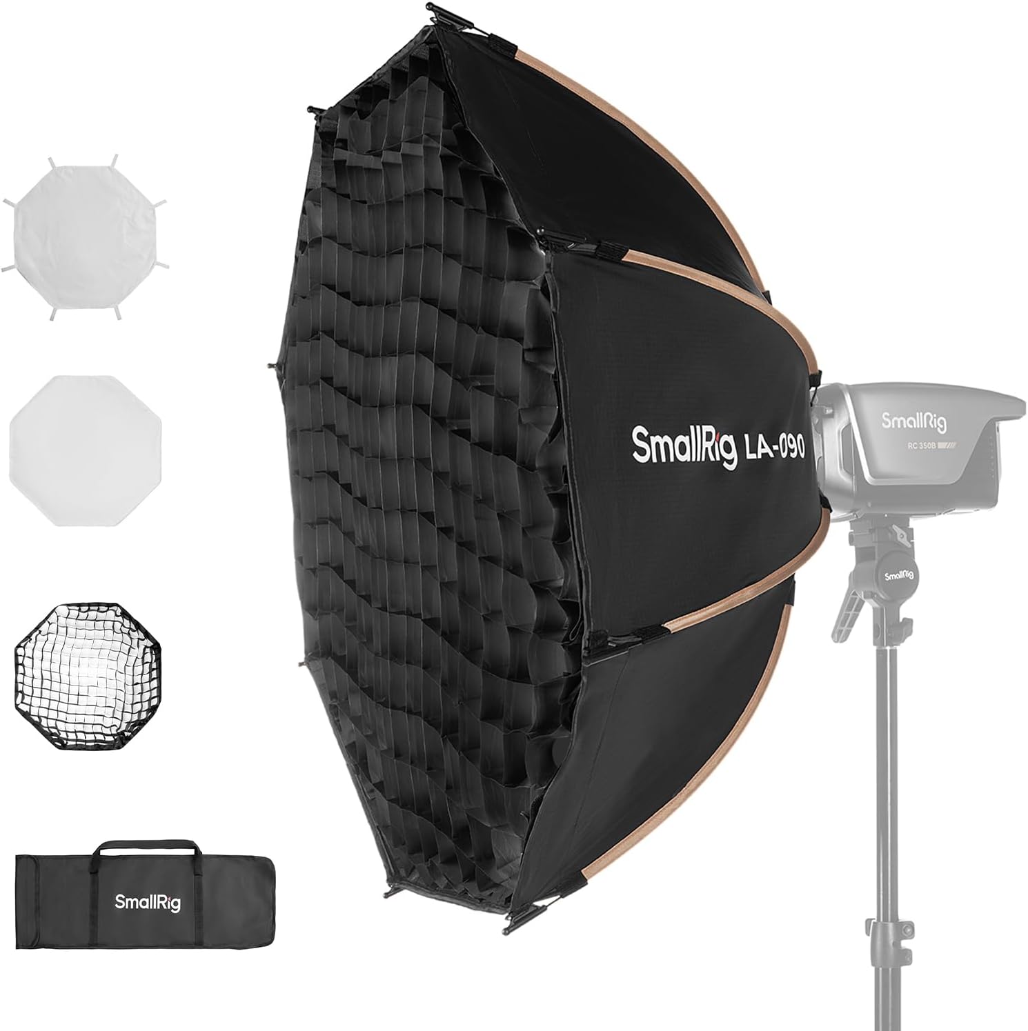 Photography Lighting Softbox - 35インチボーエンズマウントオクタゴンソフトボックス写真撮影照明キット、クイックリリース機能付き、COB LEDライトおよびスピードライトフラッシュ用ポータブルライトモディファイアー