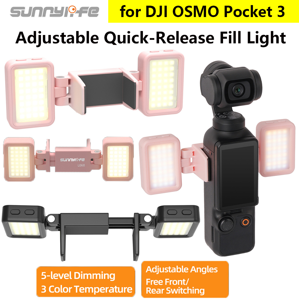 Photography Video Lighting Kit - Sunnylife クイックリリースフィルライトビデオ写真撮影自撮りライト DJI OSMO Pocket 4/3