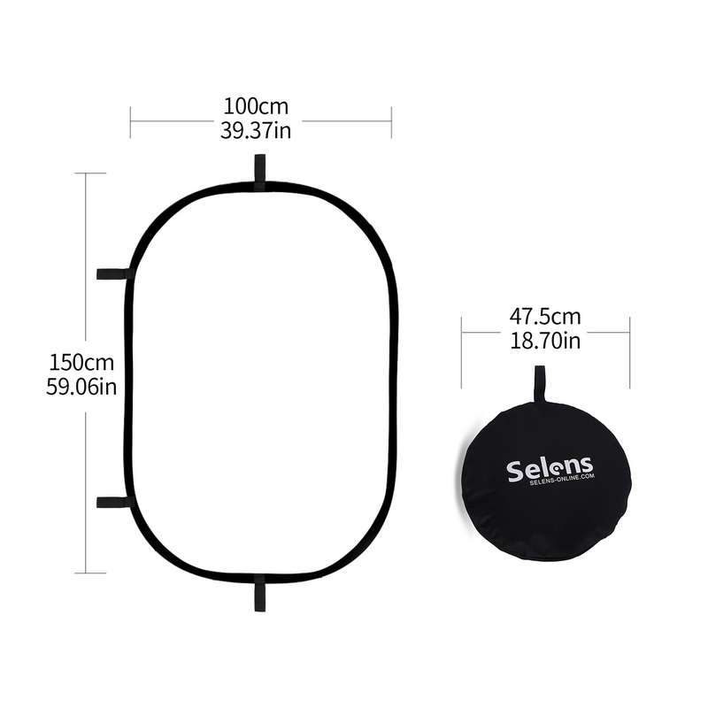 Video Light Panel Led - 楕円形の折りたたみ式ソフトフォトライト,100x150cm,写真スタジオ用ソフトパネル,ポータブル