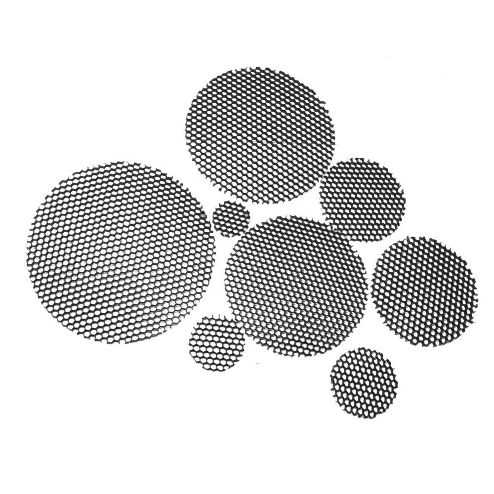 Honeycomb Grid Filter - ブラックアルミニウムハニカムライトフィルターディスク LED ダウンライト用アンチグレアグリッドインサートラウンドメッシュ 25-100mm 2 個