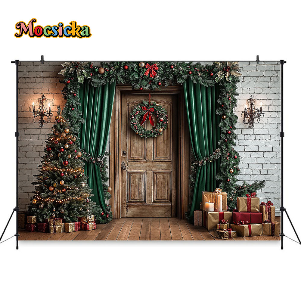 Mocsicka クリスマスツリーファーム背景写真木製納屋ド - Photography Lighting Setup のレビューと価格