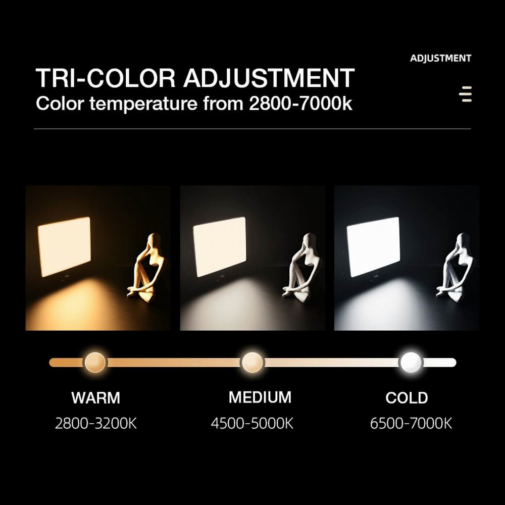 プロフェッショナル バイカラー LED パネル 2800K- - Photography Studio Lighting Set Up のレビューと価格