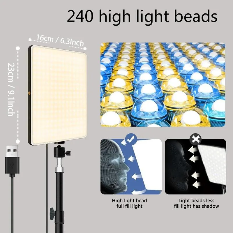 LEDビデオライト フォトスタジオランプ 3000-6500 - Video Light Panel Led のレビューと価格