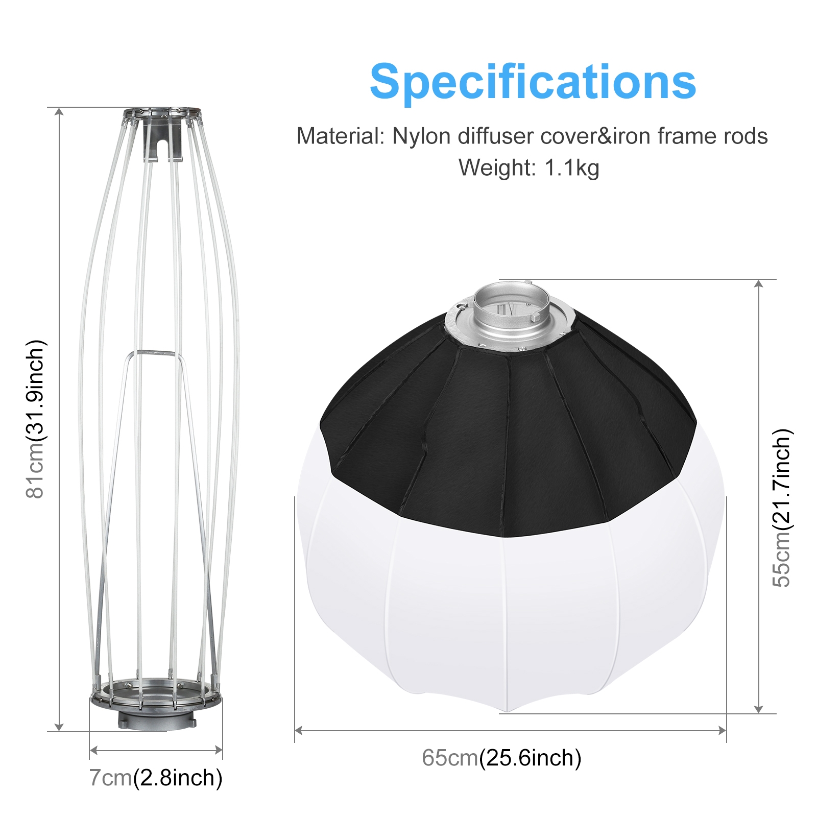 Puluz-折りたたみ式球形フラッシュライト,ソフトボックス - Photography Lighting Softbox のレビューと価格