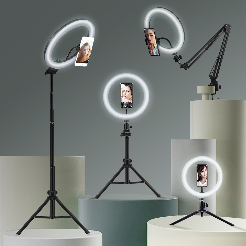 Youtube撮影vlog selfie円形リングライトle - Makeup Photography Lighting のレビューと価格