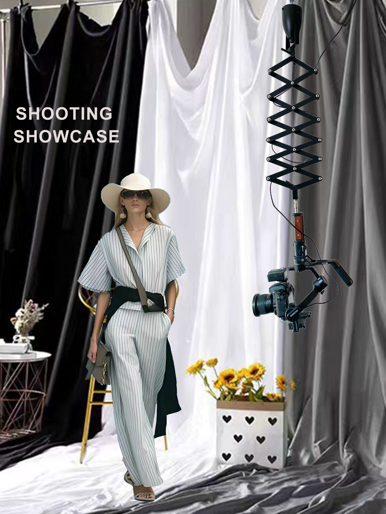 調整可能な写真撮影用ライトスタンドフックと固定コンボスペース - Photography Studio Lighting Set Up のレビューと価格