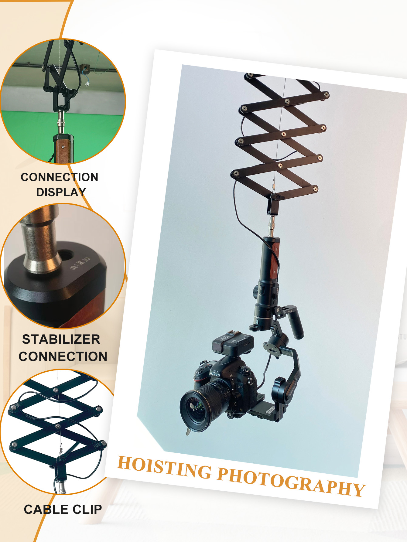 調整可能な写真撮影用ライトスタンドフックと固定コンボスペース - Photography Studio Lighting Set Up のレビューと価格