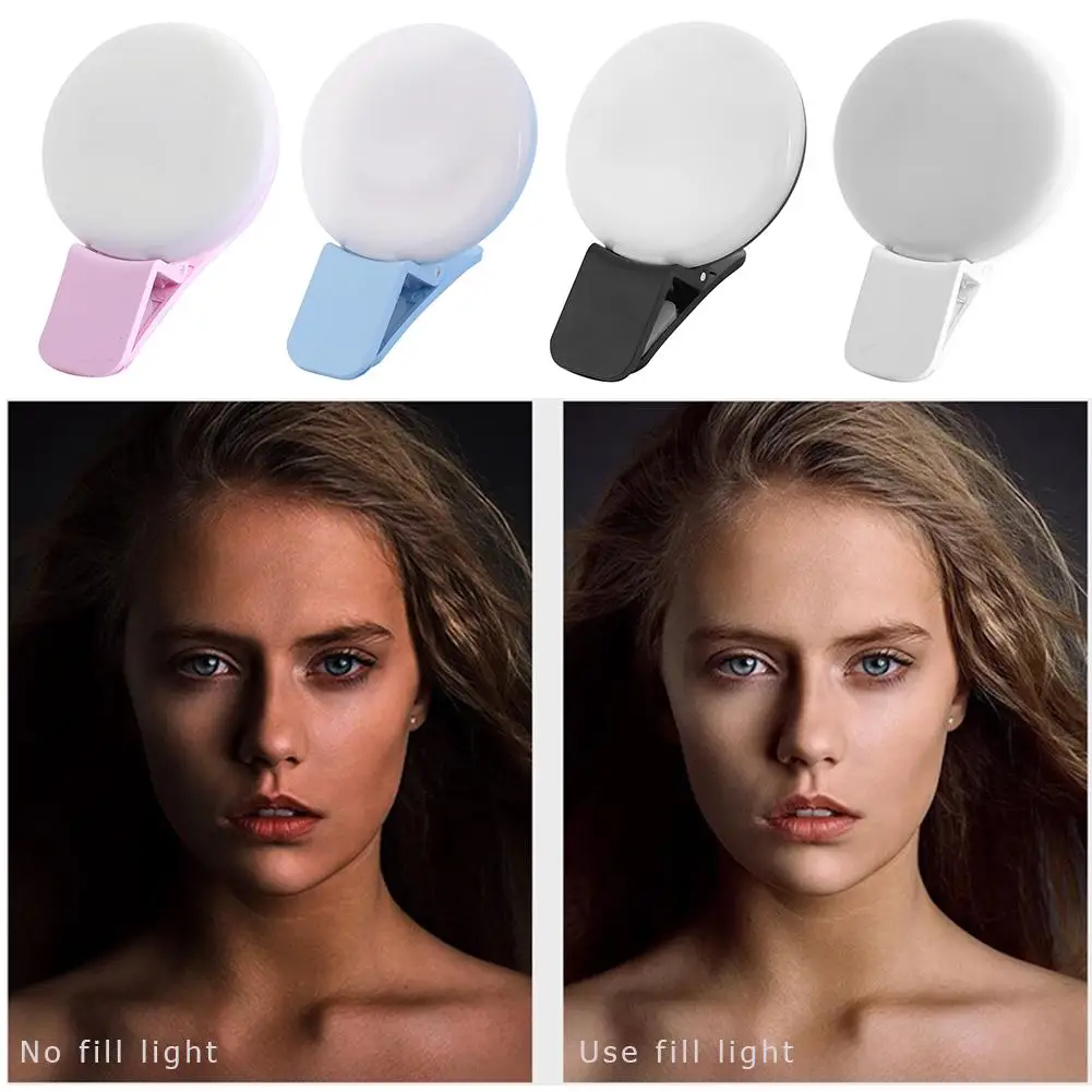 携帯電話 LED Selfie リングライトポータブルミニ耐 - Photography Lighting Game のレビューと価格
