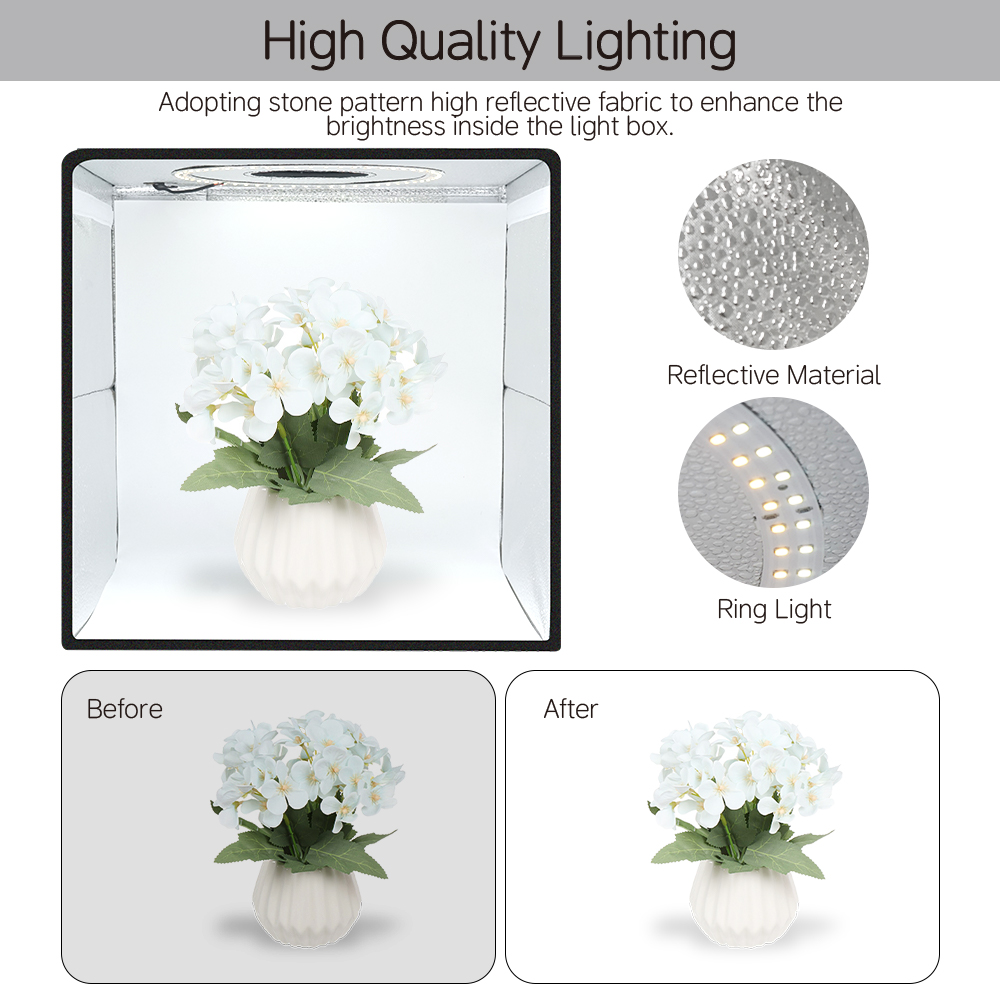 ライトダウ写真照明スタジオ撮影テントボックスキット25.4c - Makeup Photography Lighting のレビューと価格