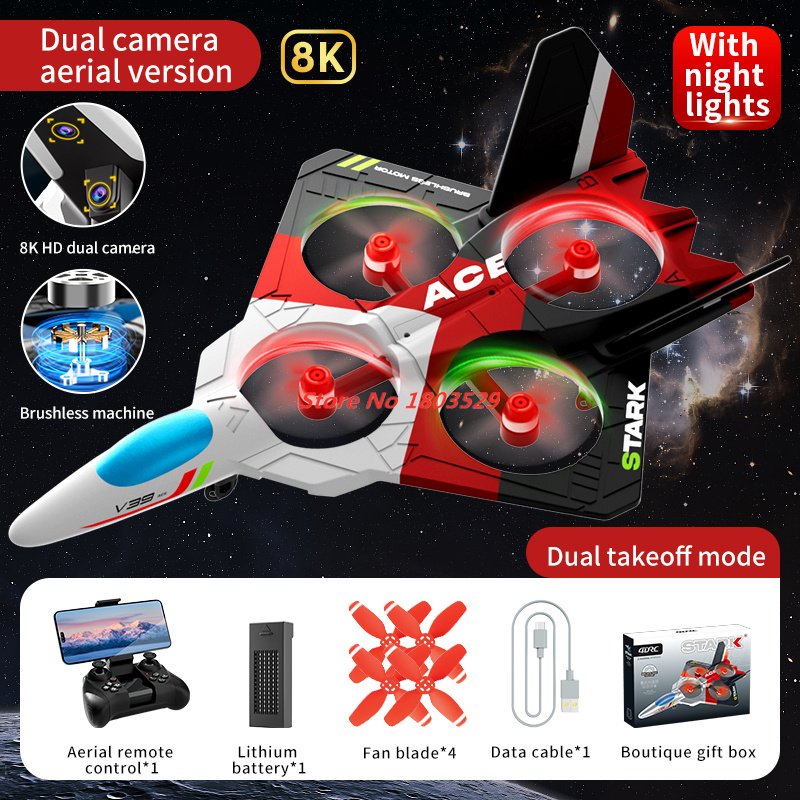デュアルカメラリモコン飛行機グライダー航空写真クール照明RC - Photography Lighting Beginners のレビューと価格