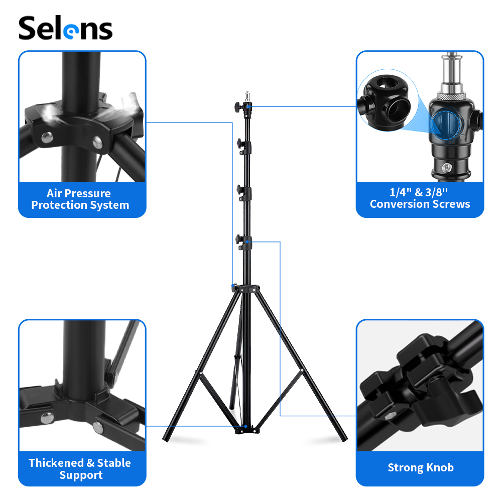 Selens 2.2~3.95m エアクッションライトスタン - Photography Lighting System のレビューと価格