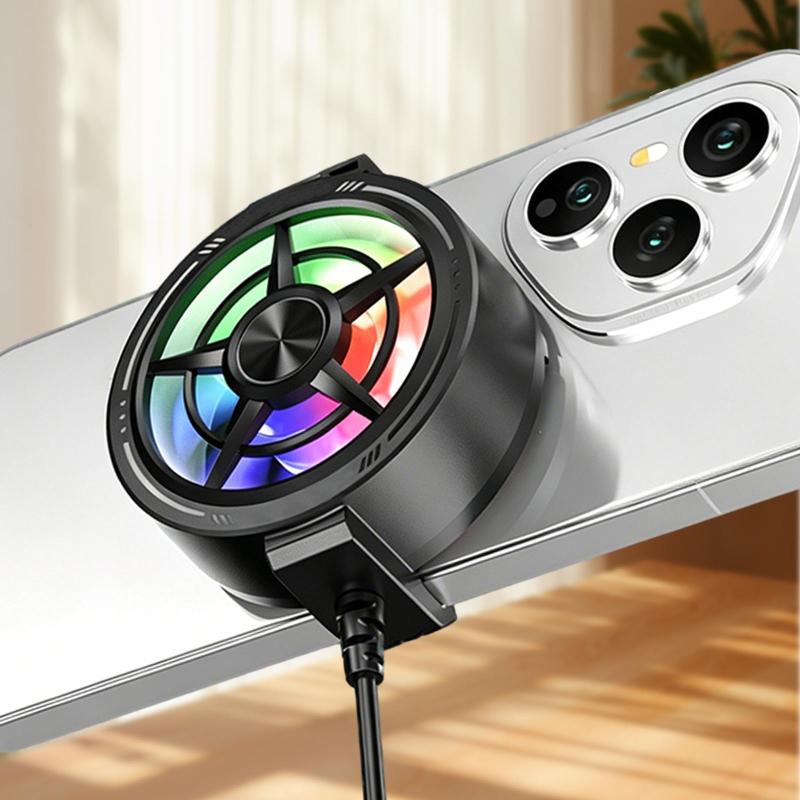 【C】クリップ式スマホ冷却ファン RGBライト USB給電式 - Photography Lighting Game のレビューと価格