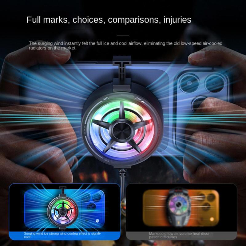 クリップ式スマホ冷却ファン 低騒音 RGBライト USB給電 - Photography Lighting Game のレビューと価格