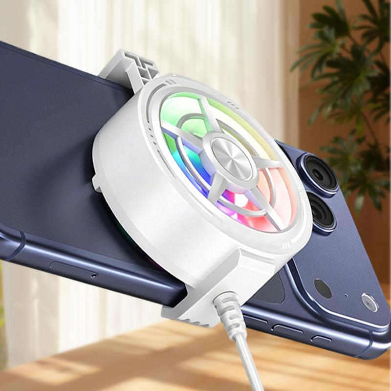 クリップ式スマホ冷却ファン 低騒音 RGBライト USB給電 - Photography Lighting Game のレビューと価格