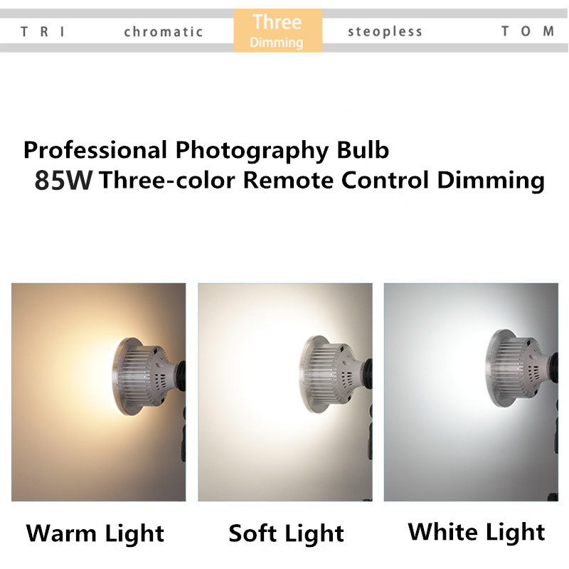 85 ワット LED 写真照明電球 E27 ベースランプリモ - Photography Lighting System のレビューと価格
