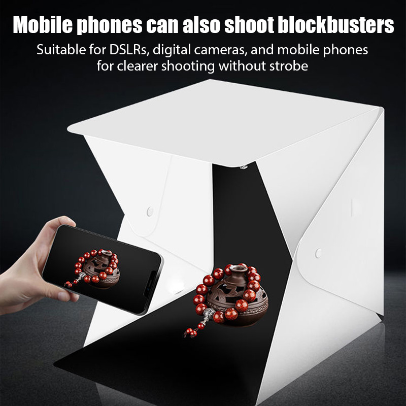 折りたたみ式ライトボックス ポータブル写真撮影用LEDフォト - Photography Video Lighting Kit のレビューと価格