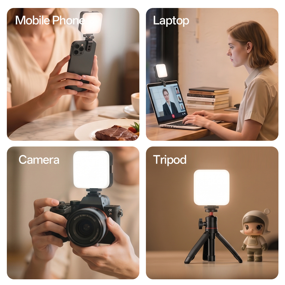 ポータブルミニポケットLEDフィルライト、スマートフォンクリ - Makeup Photography Lighting のレビューと価格