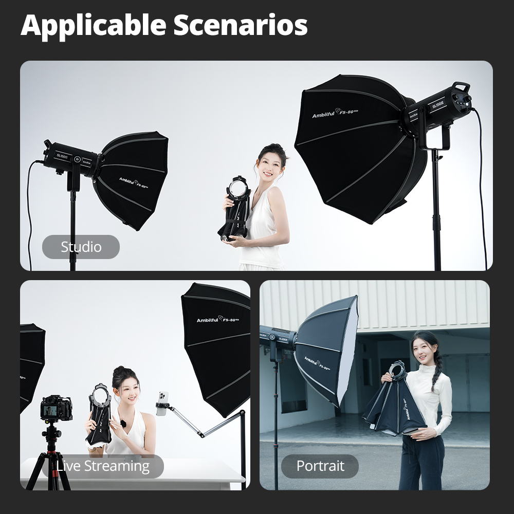 Ambitful FS80PROクイックセットアップボーエン - Photography Studio Lighting Set Up のレビューと価格