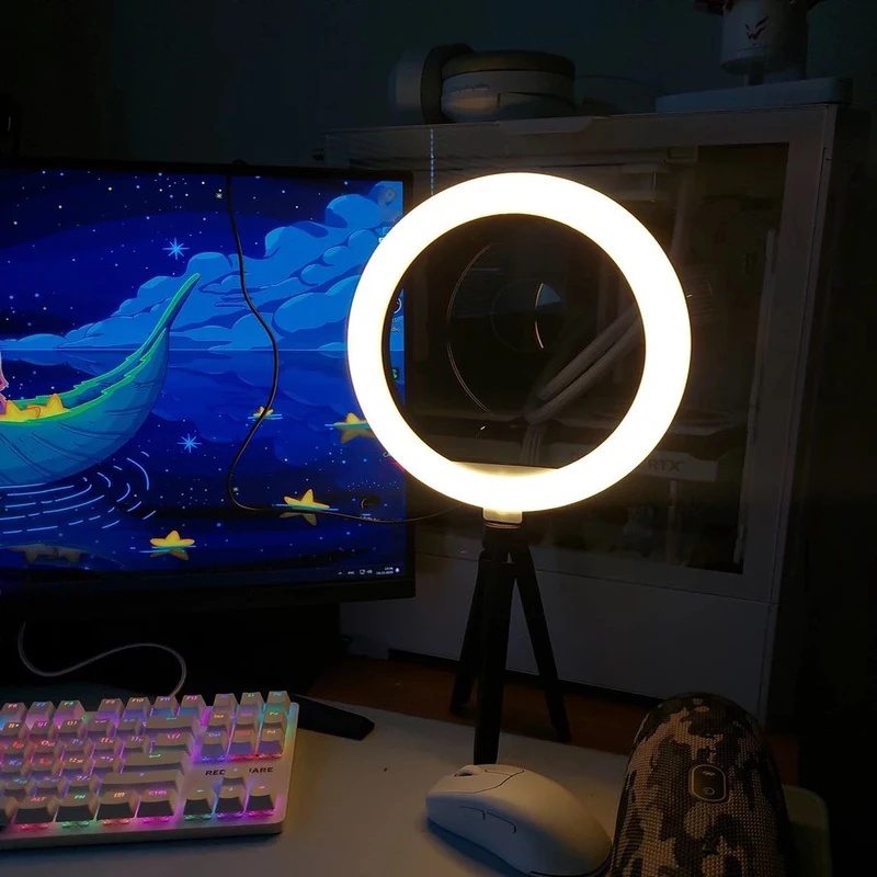Desiontal 26cmリングライト、三脚スタンド付き、 - Makeup Photography Lighting のレビューと価格