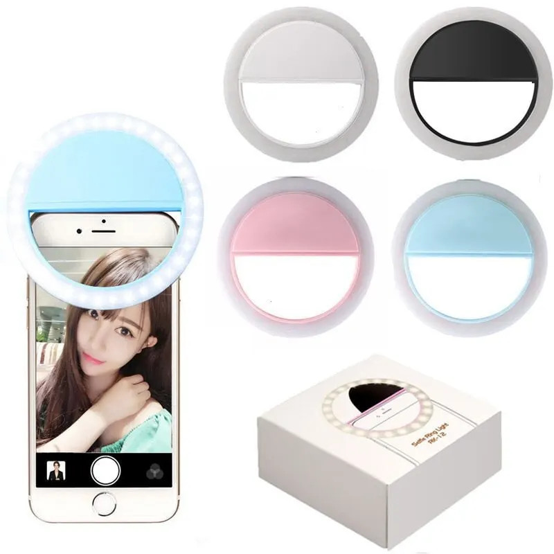 USB充電式LEDセルフィーリングライト、携帯電話レンズ用L - Photography Lighting Game のレビューと価格