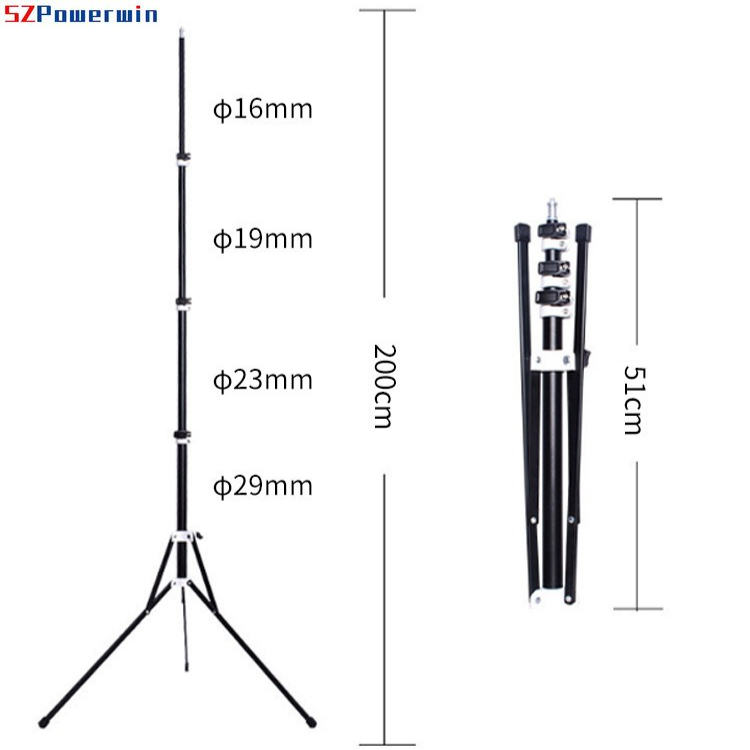 2m アルミ合金製 リバース折りたたみ式ライトスタンド |  - Photography Lighting Softbox のレビューと価格