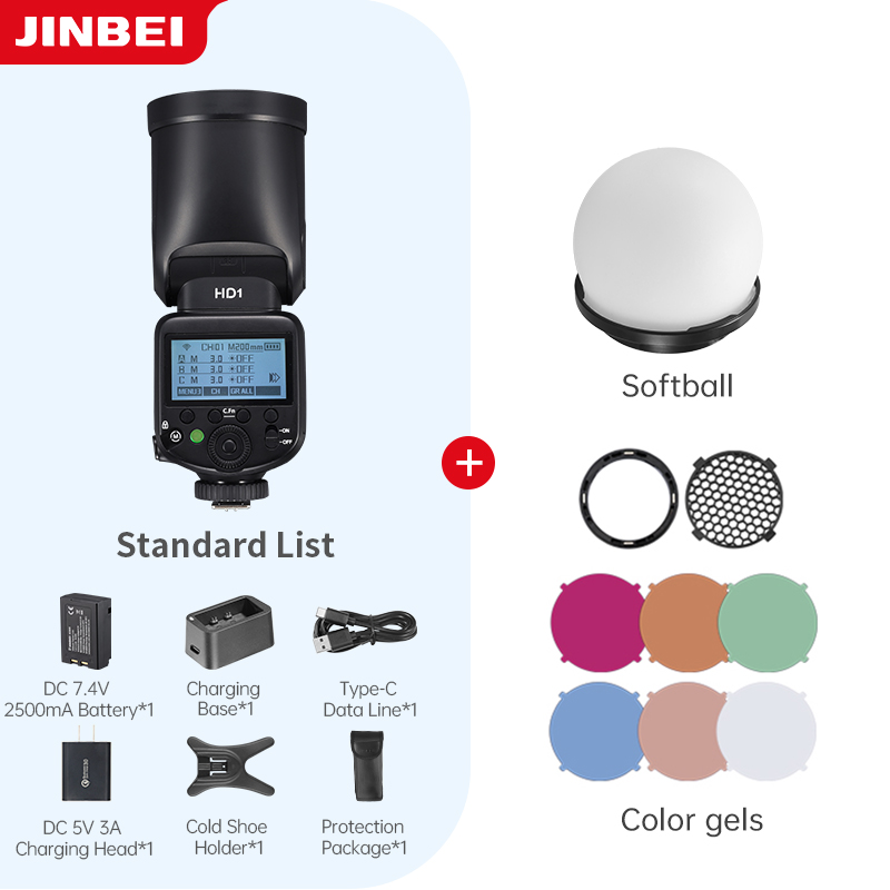 JINBEI HD-1カメラフラッシュライト写真撮影用屋外リ - Good Lighting In Photography のレビューと価格