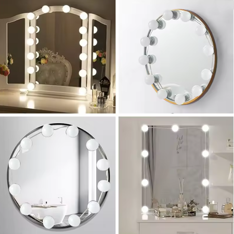 LED化粧鏡ライト ハリウッドスタイル USB調光可能 明る - Makeup Photography Lighting のレビューと価格