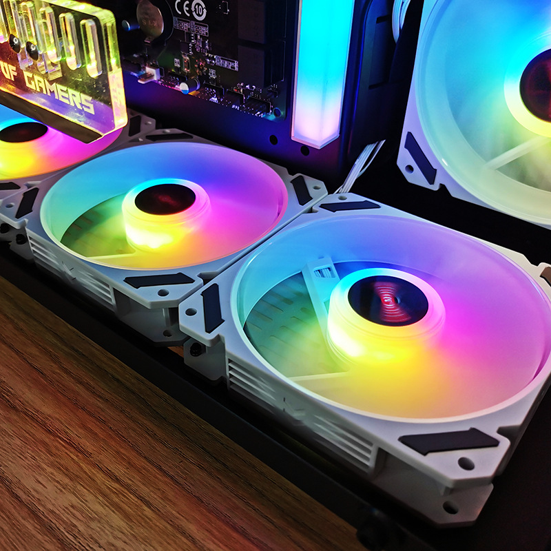 ARGB 120mmケースファン 5V 3PIN マザーボー - Photography Lighting Game のレビューと価格