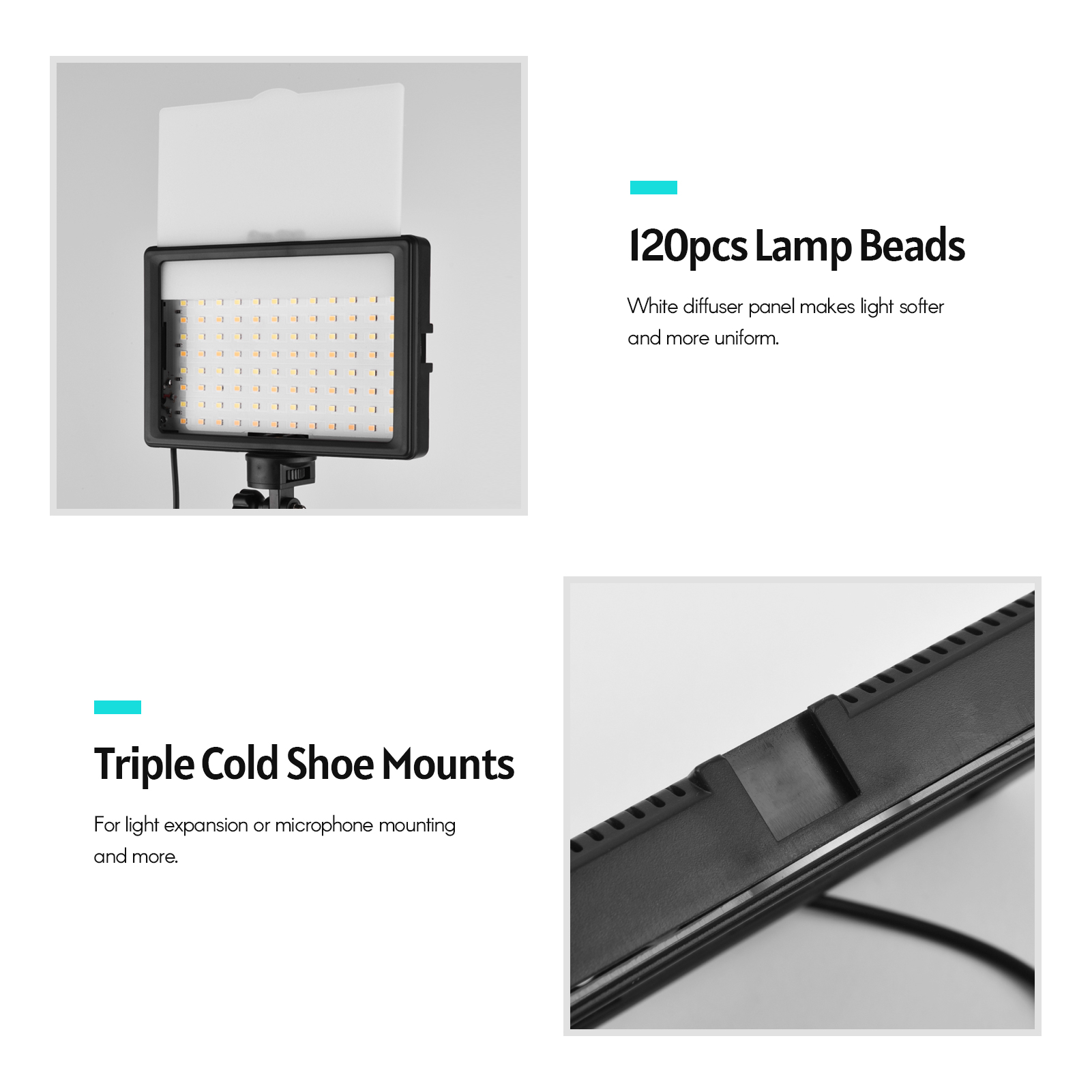 Ander-LEDビデオライトキット,写真照明,高さ3200 - Photography Video Lighting Kit のレビューと価格