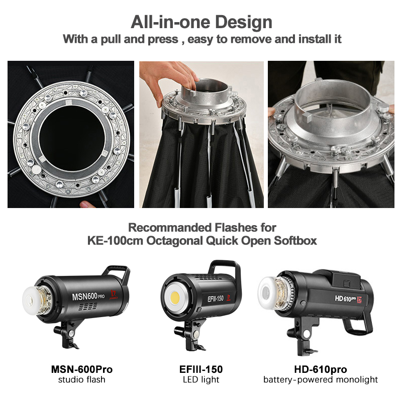 JINBEI KE-150cmクイックセットアップソフトボッ - Photography Studio Lighting Set Up のレビューと価格
