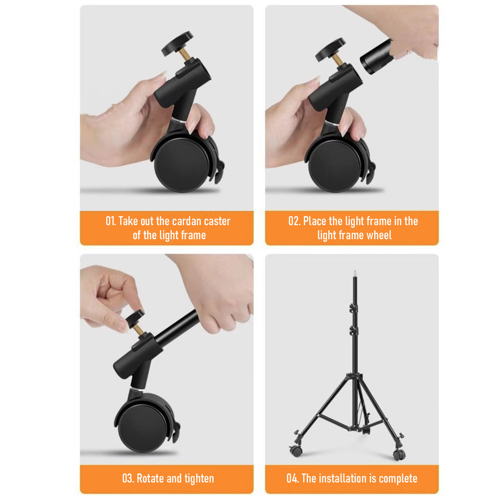 3個/セット フレキシブルキャスターホイール 直径16mmの - Photography Video Lighting Kit のレビューと価格