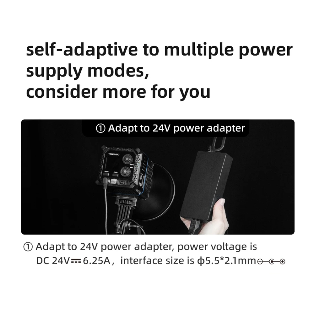 Yongnuo 24V 6.25A DC 電源アダプター Y - Photography Video Lighting Kit のレビューと価格